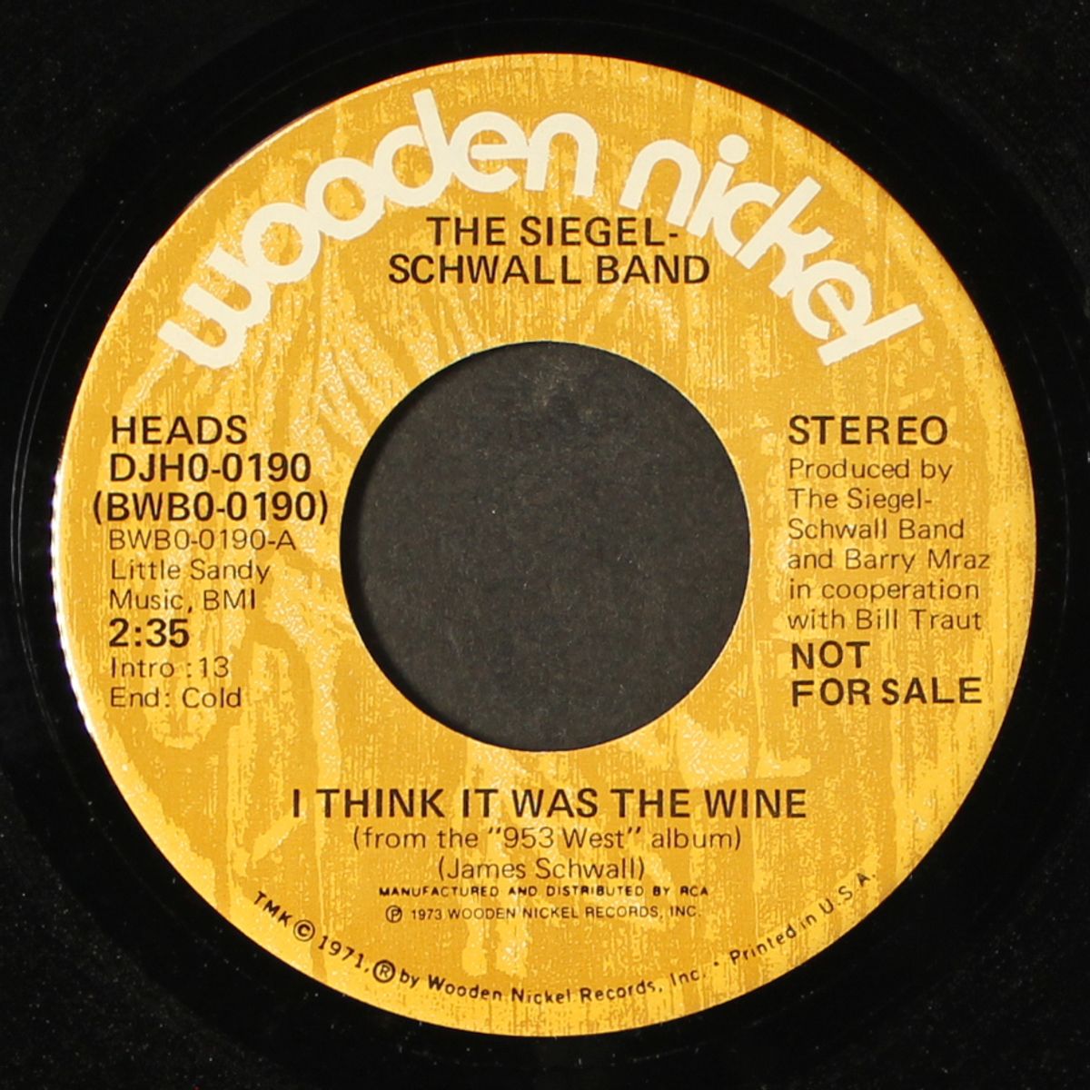i think it was the wine / mono by SIEGEL-SCHWALL BAND