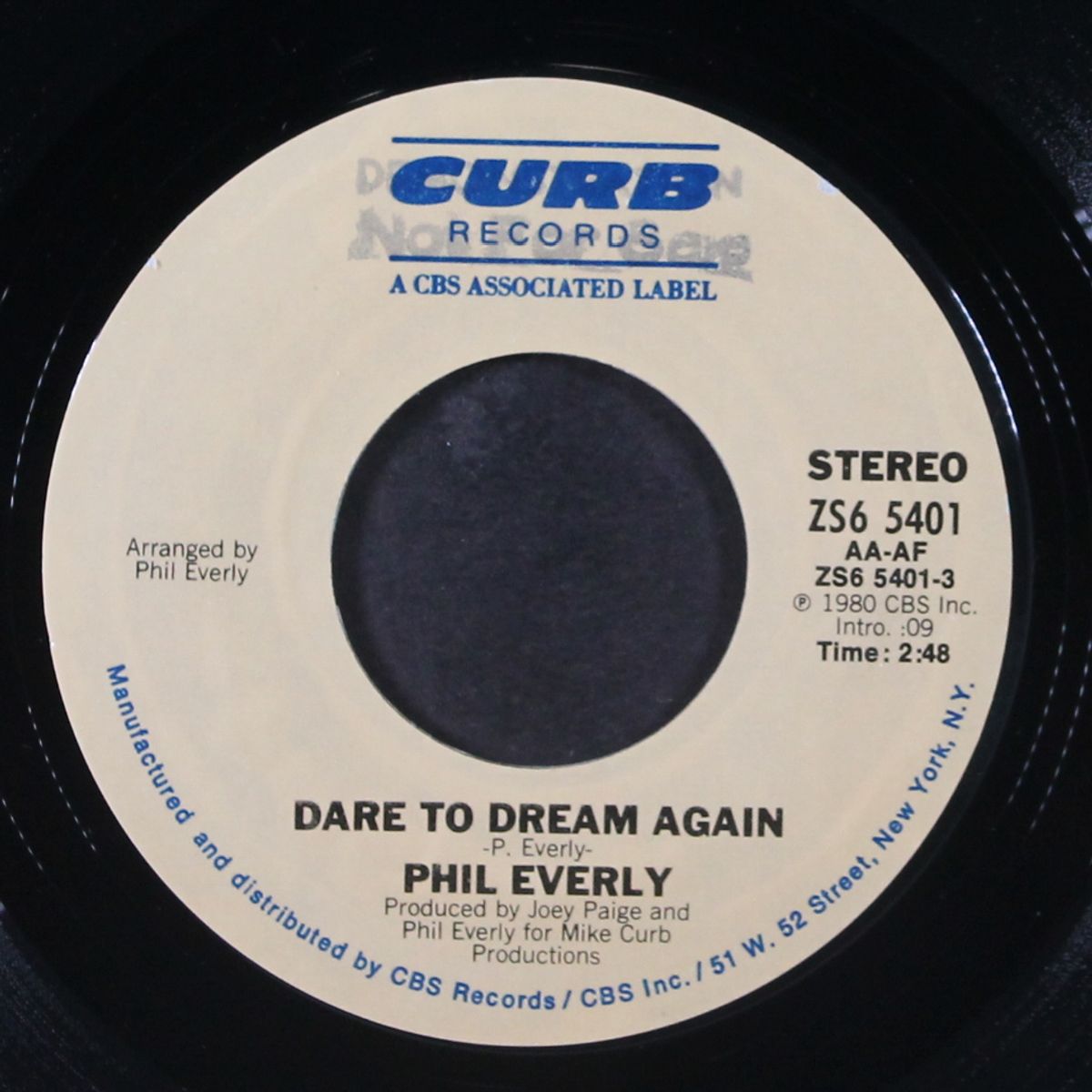 dare to dream again by PHIL EVERLY