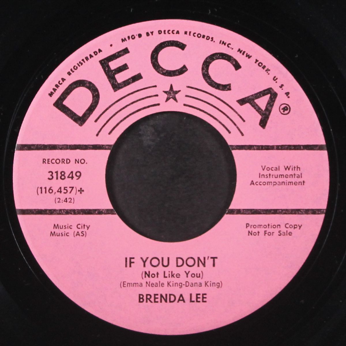 rusty bells / if you don't by BRENDA LEE