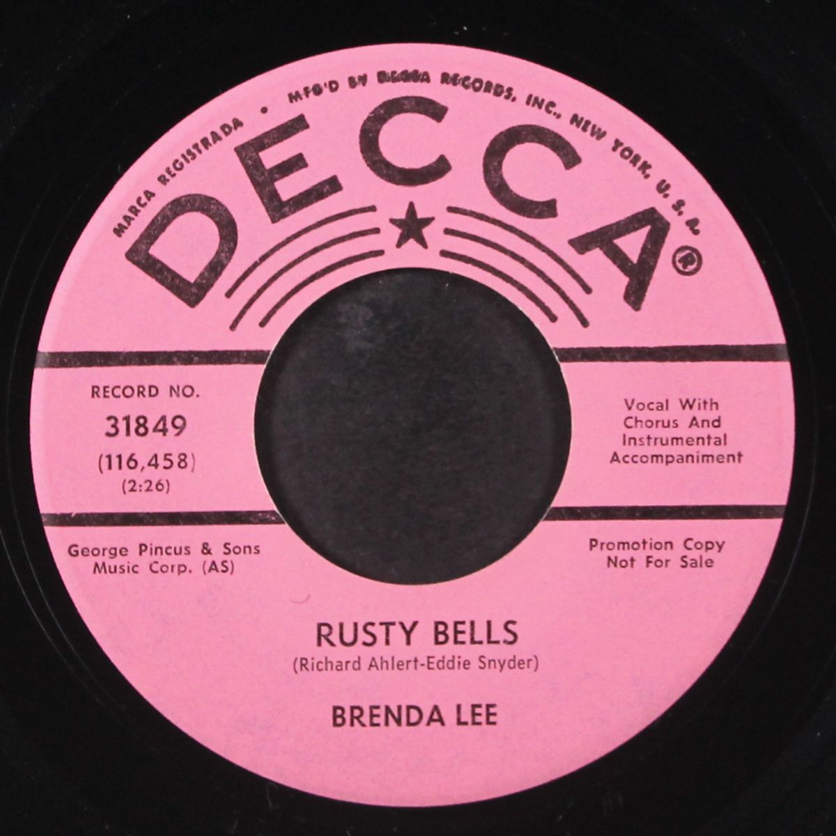 rusty bells / if you don't by BRENDA LEE