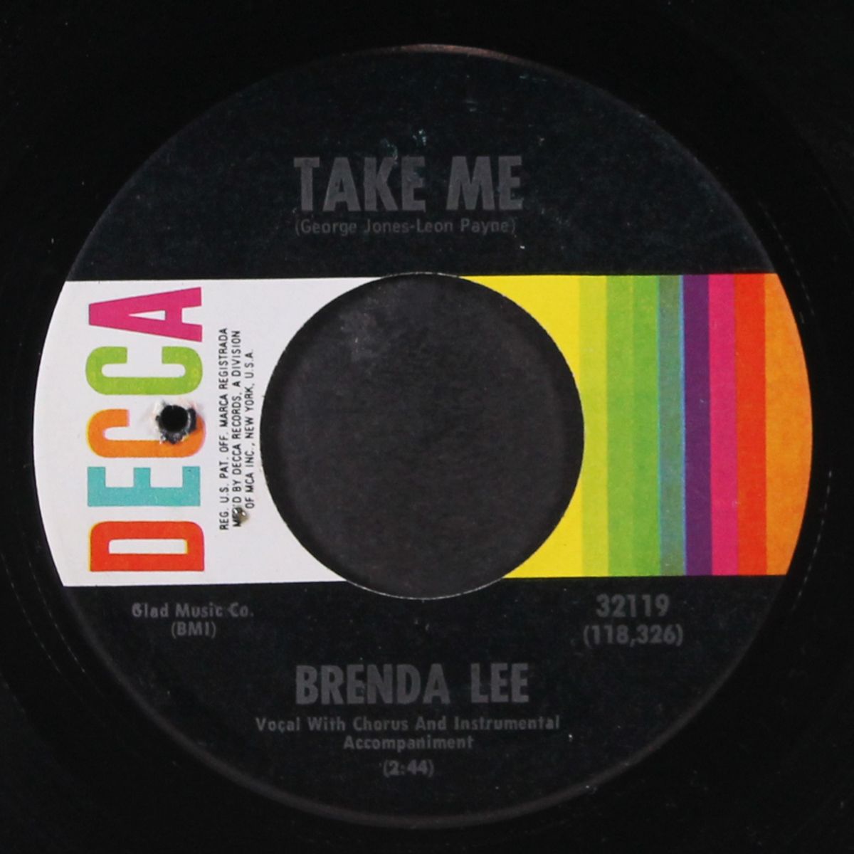 take me / born to be by your side by BRENDA LEE