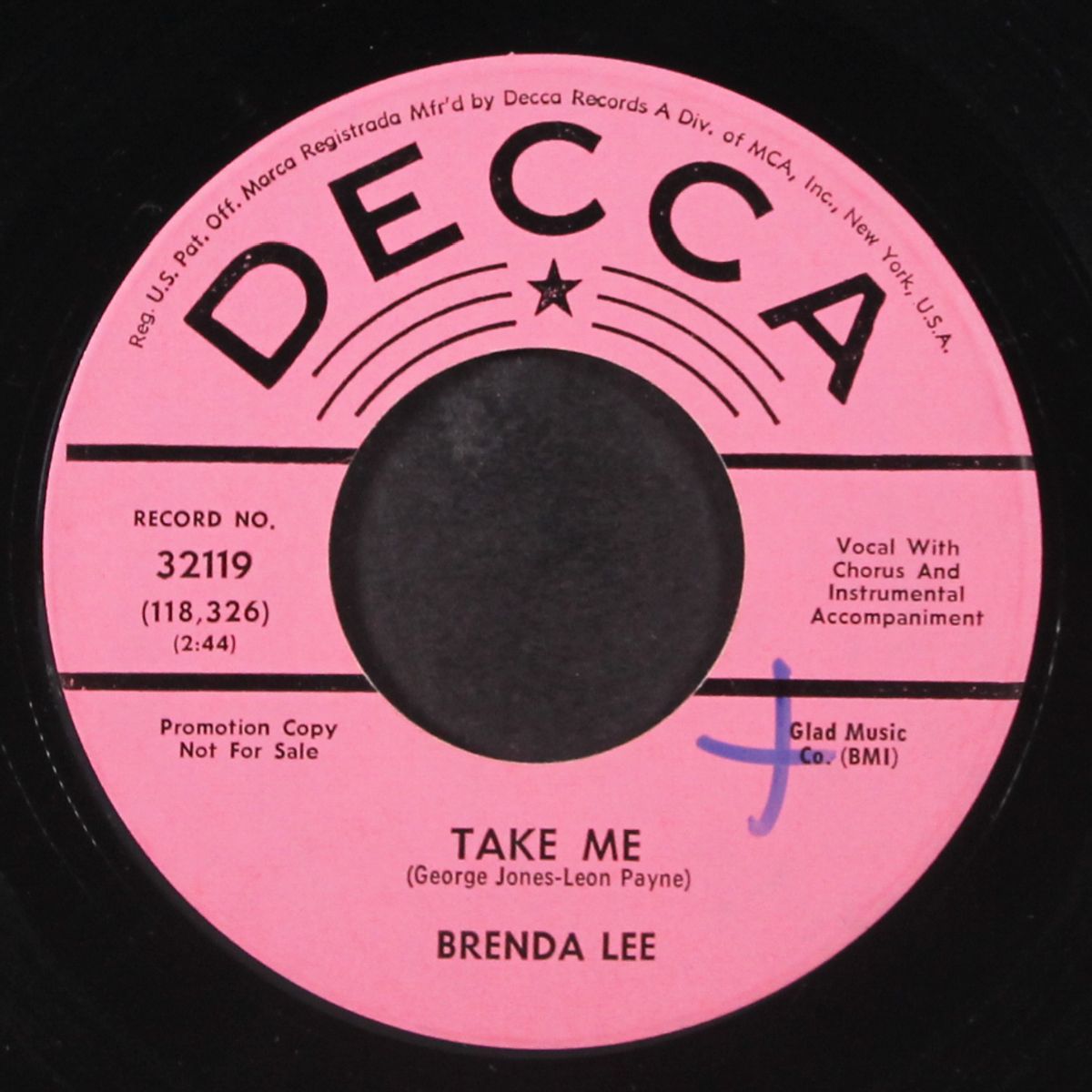 take me by BRENDA LEE