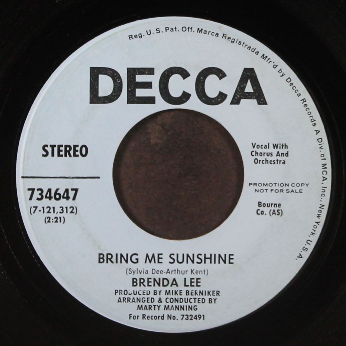 bring me sunshine by BRENDA LEE