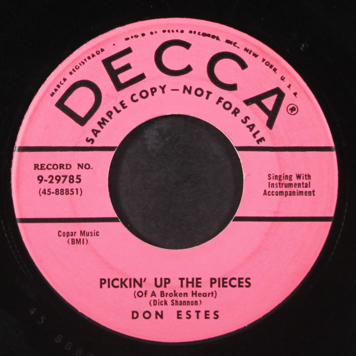pickin' up the pieces / sweetheart of all my dreams by DON ESTES