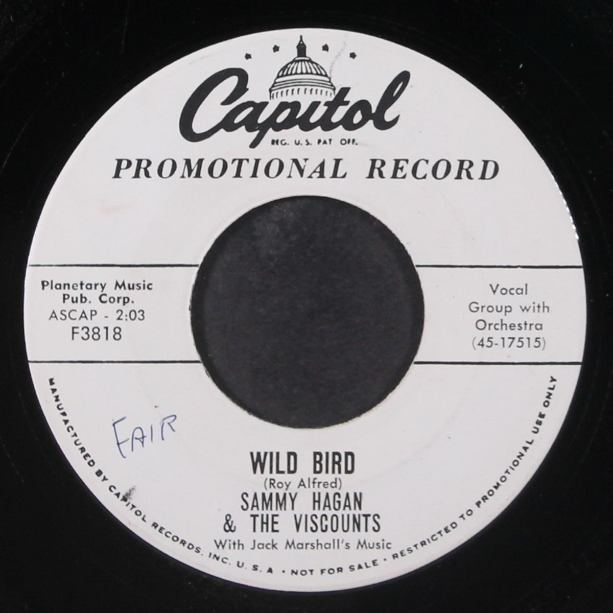 don't cry / wild bird by SAMMY HAGAN & VISCOUNTS