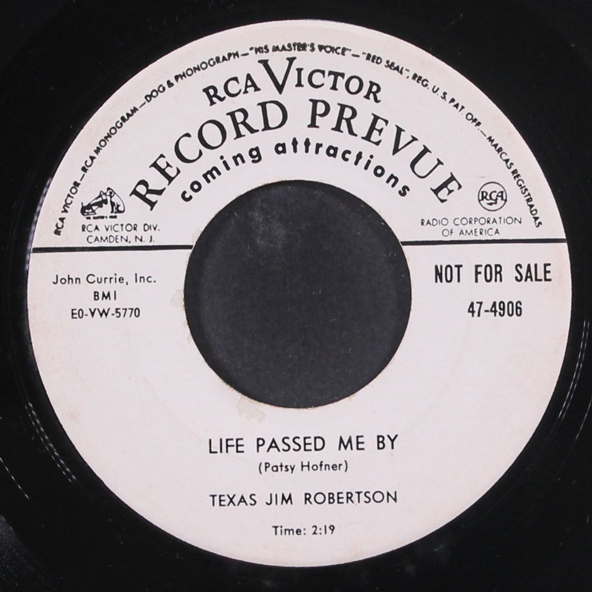life passed me by by TEXAS JIM ROBERTSON
