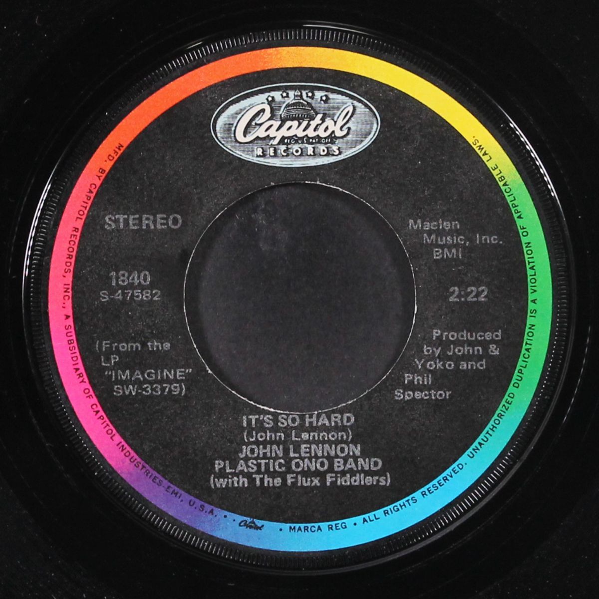 imagine / it's so hard by JOHN LENNON