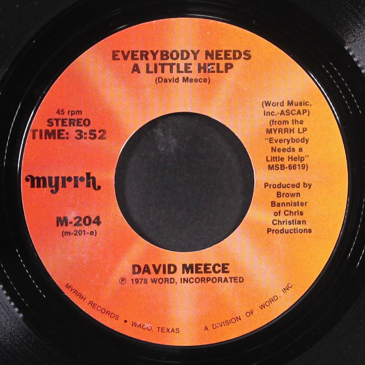 everybody needs a little help by DAVID MEECE
