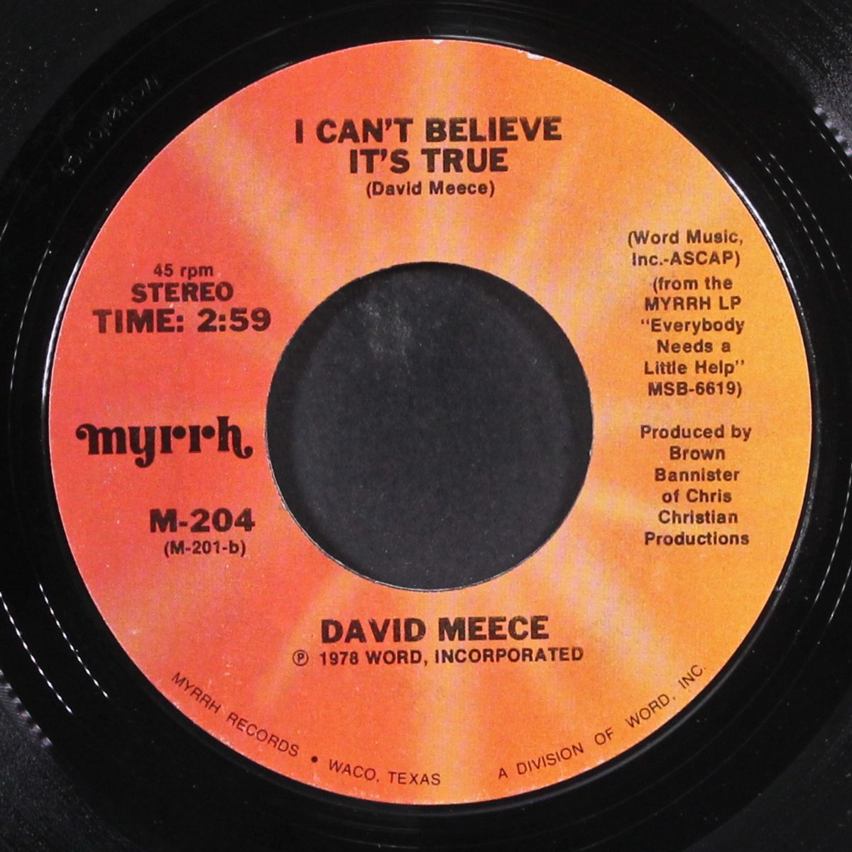 everybody needs a little help by DAVID MEECE