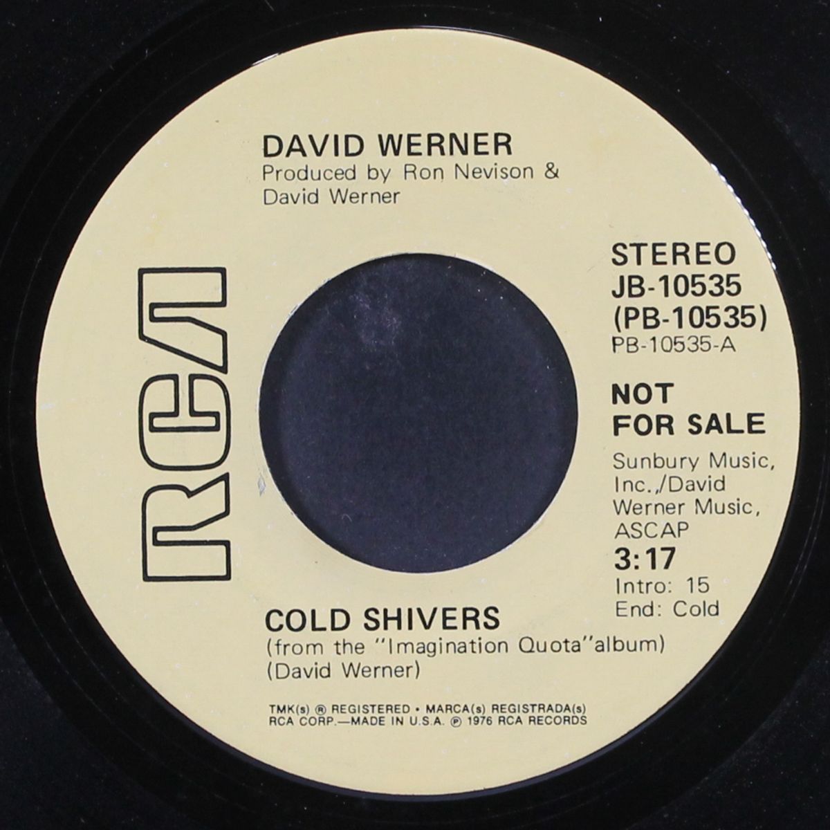 cold shivers by DAVID WERNER