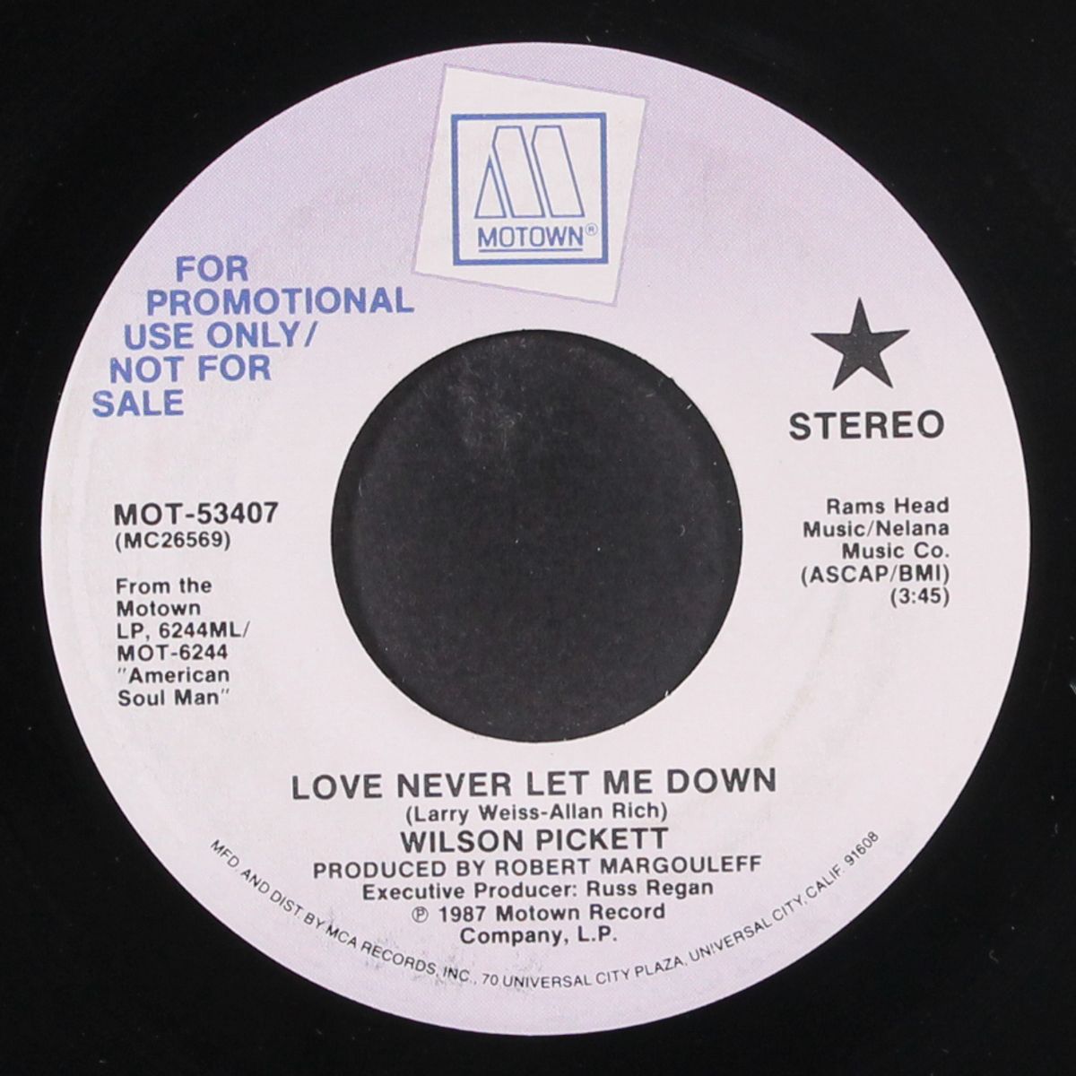 love never let me down by WILSON PICKETT