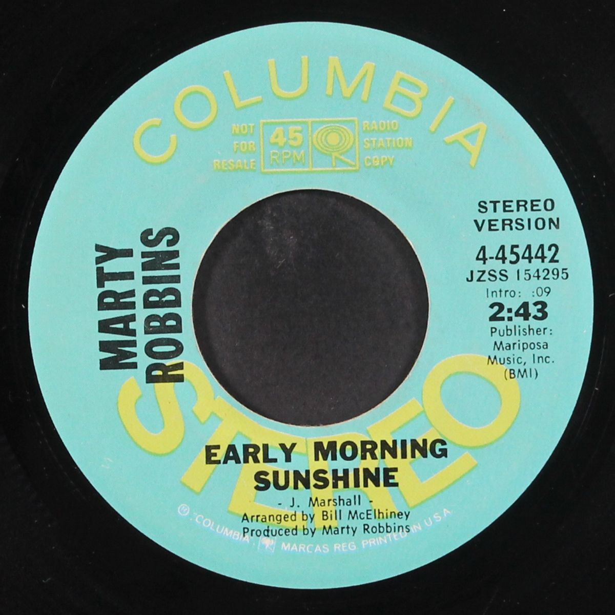 early morning sunshine / mono by MARTY ROBBINS