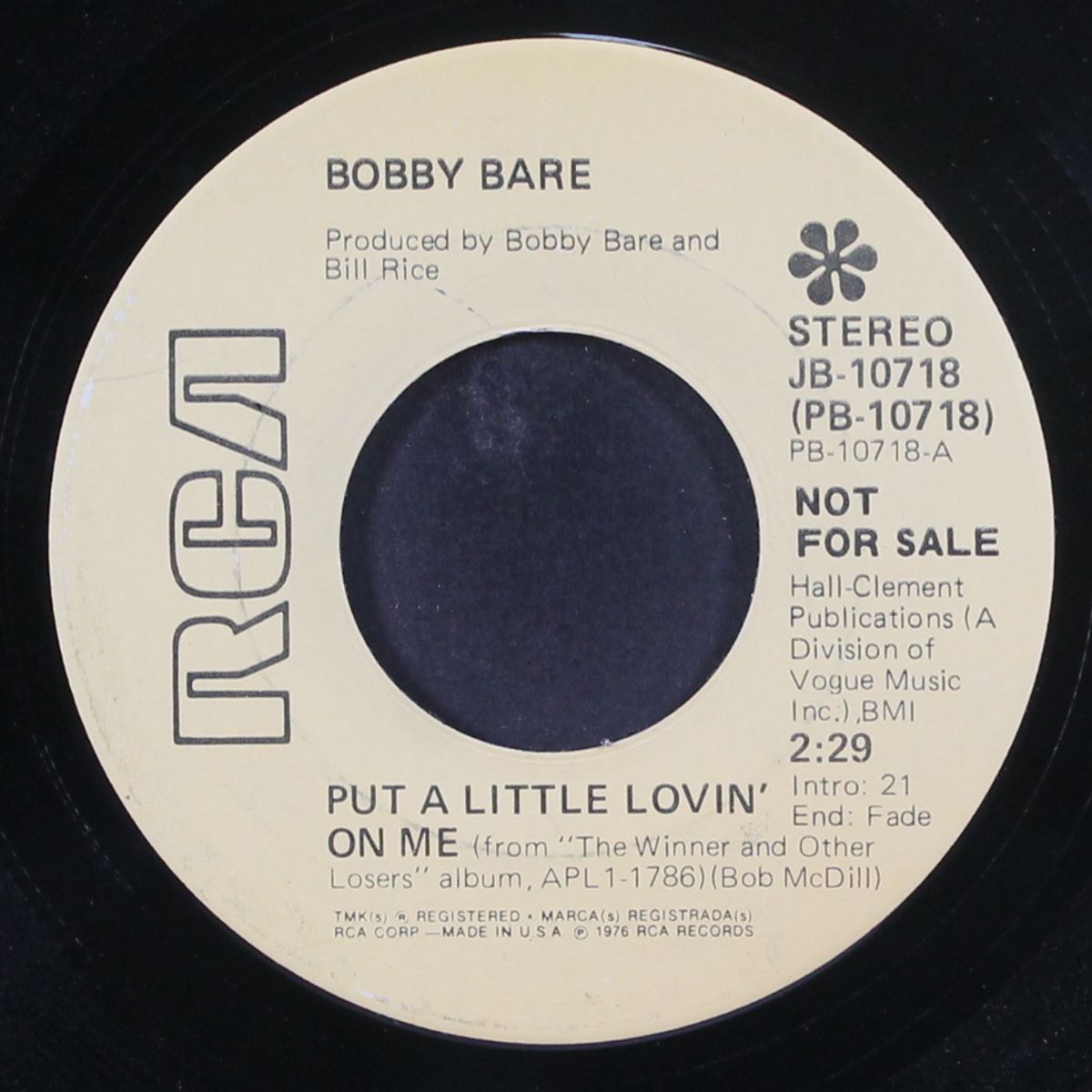 put a little lovin' on me / those city lights by BOBBY BARE