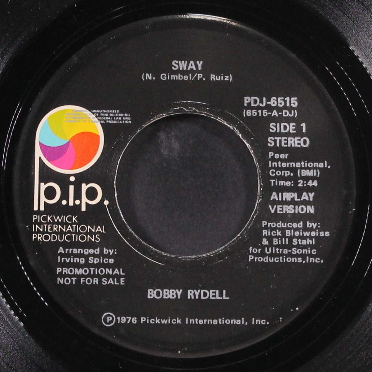 sway / same by BOBBY RYDELL