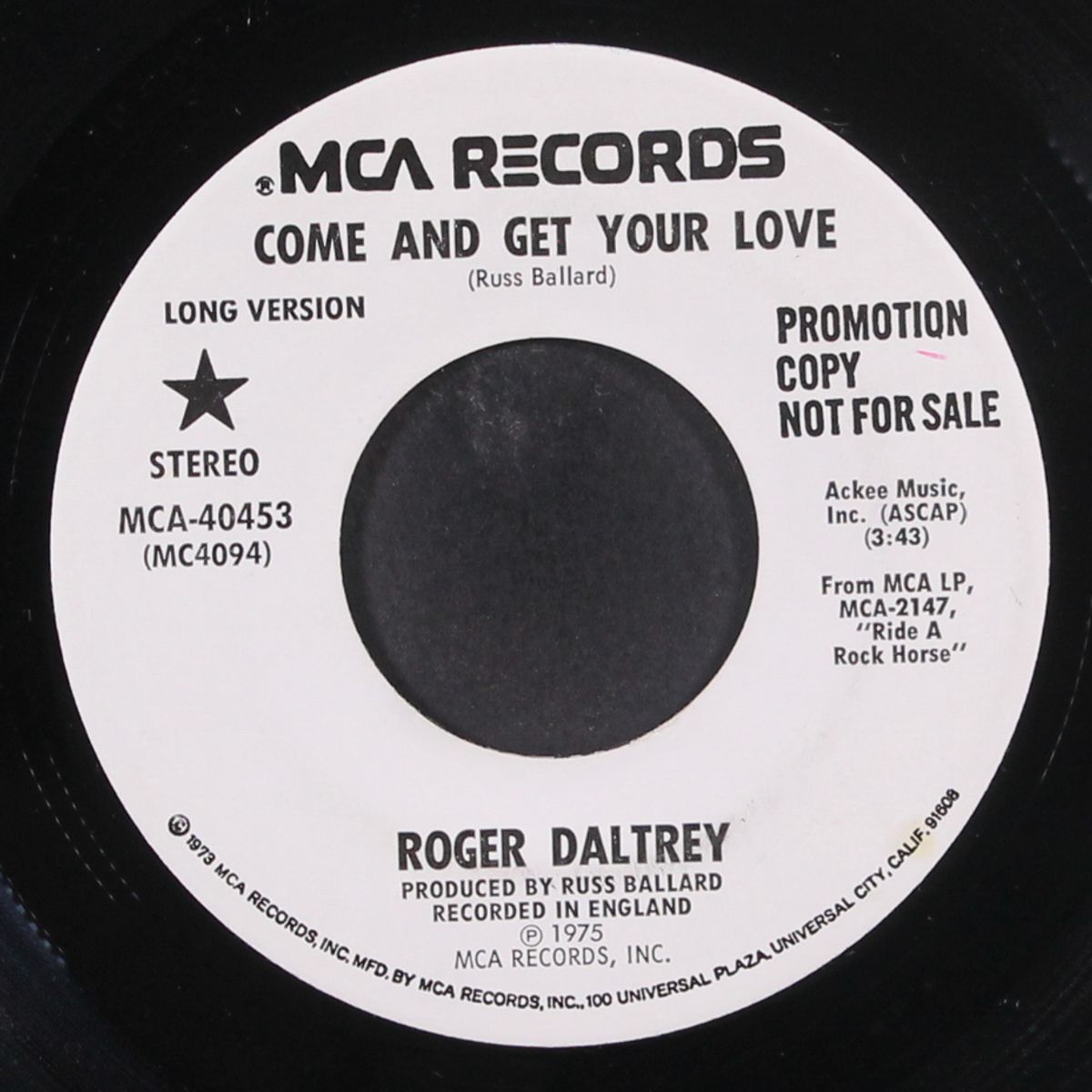 come & get your love by ROGER DALTREY