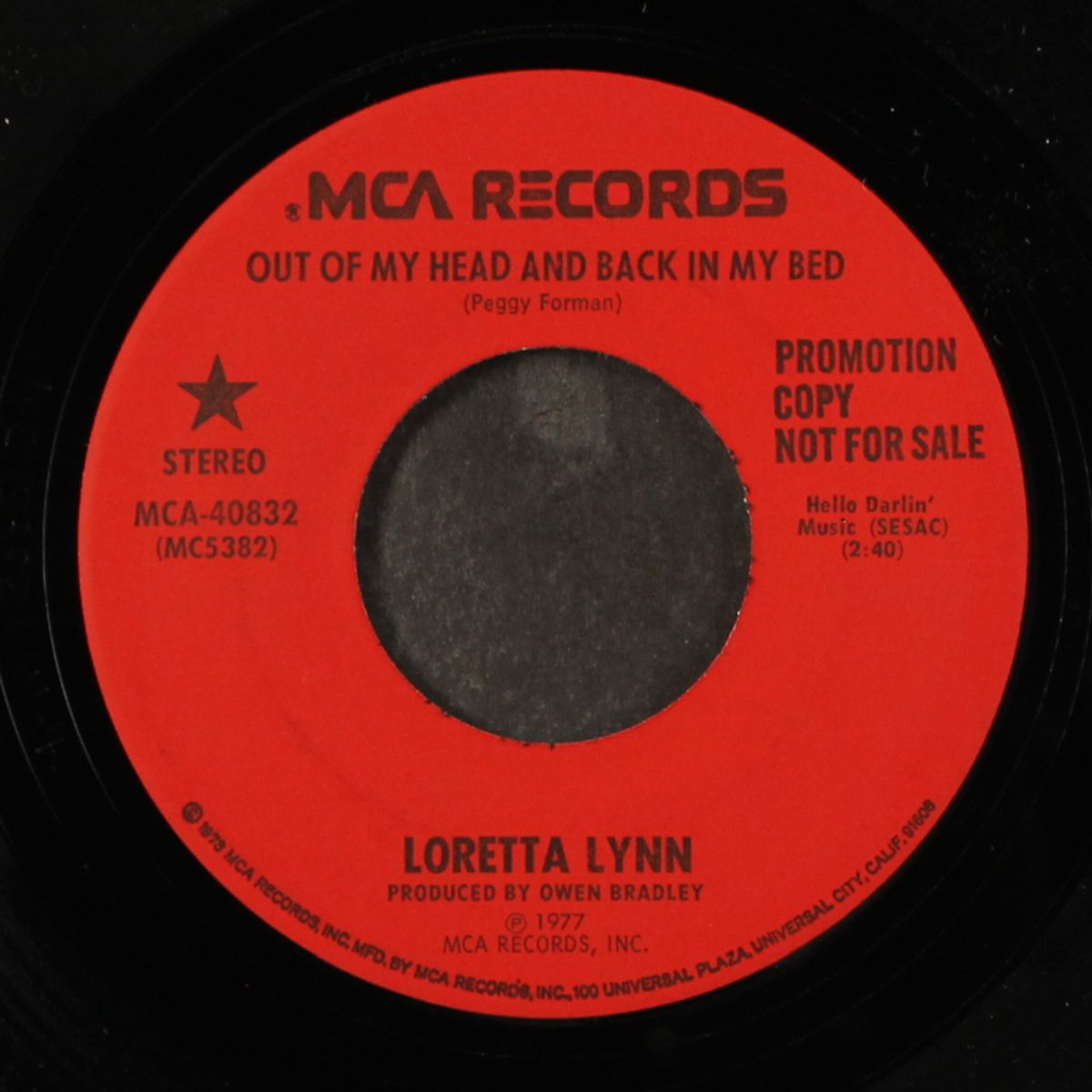 out of my head and back in my bed by LORETTA LYNN