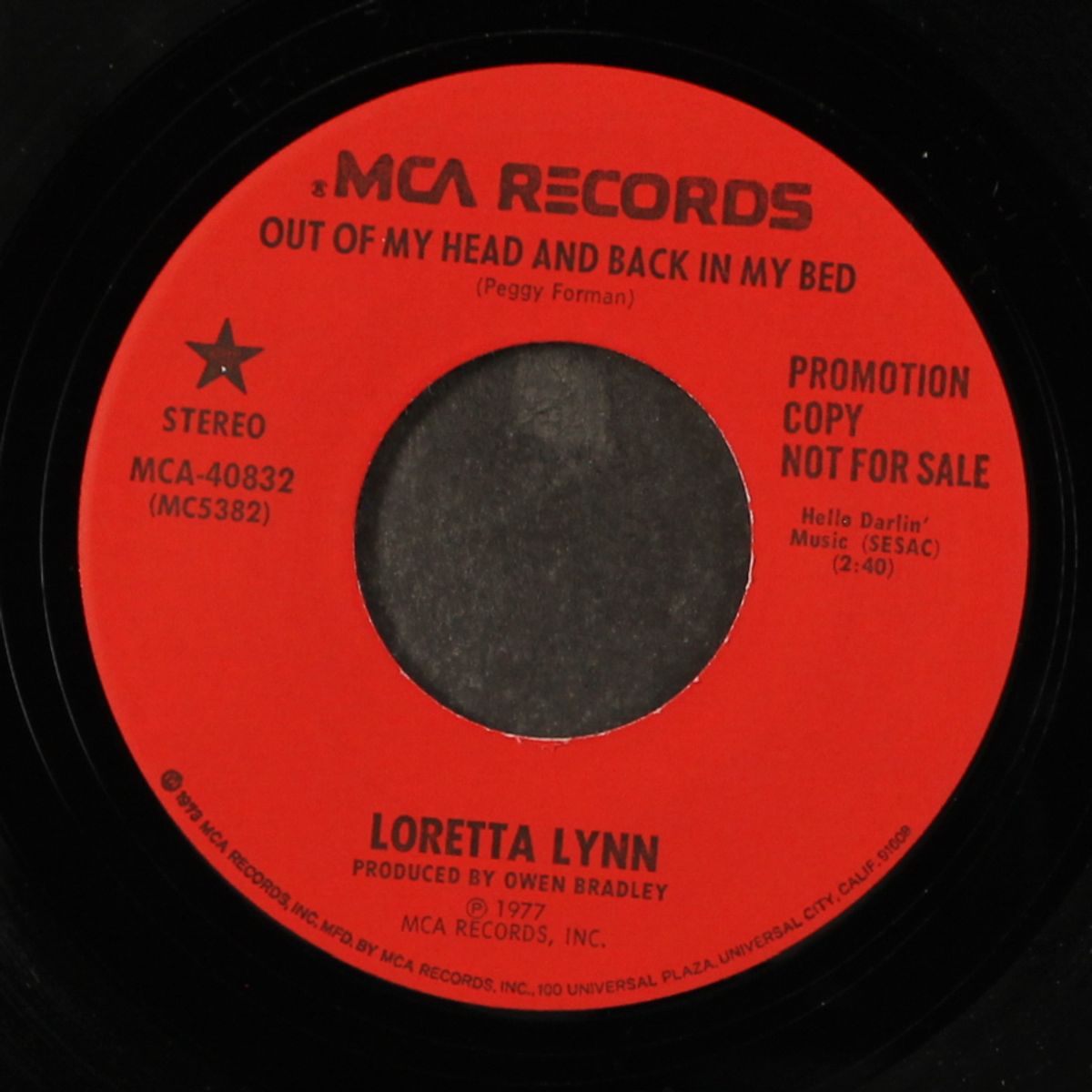 out of my head and back in my bed by LORETTA LYNN