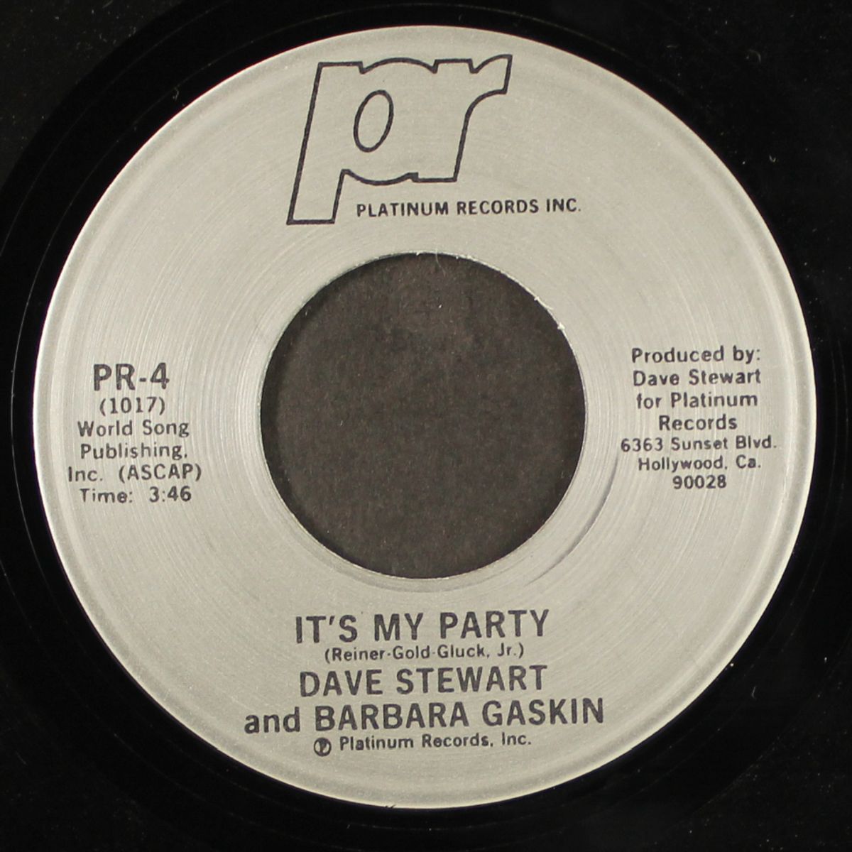 it's my party / waiting in the wings by DAVE STEWART & BARBARA GASKIN