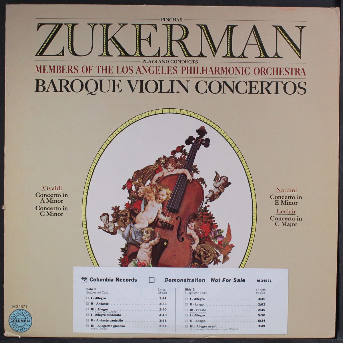 baroque violin concertos by PINCHAS ZUKERMAN
