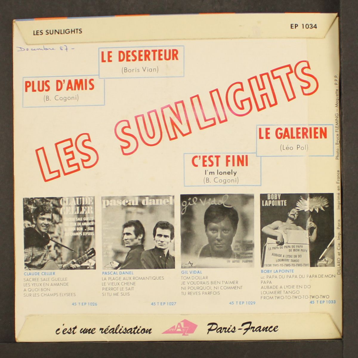 le deserteur / plus d'amis / le galerien / c'est fini by LES SUNLIGHTS