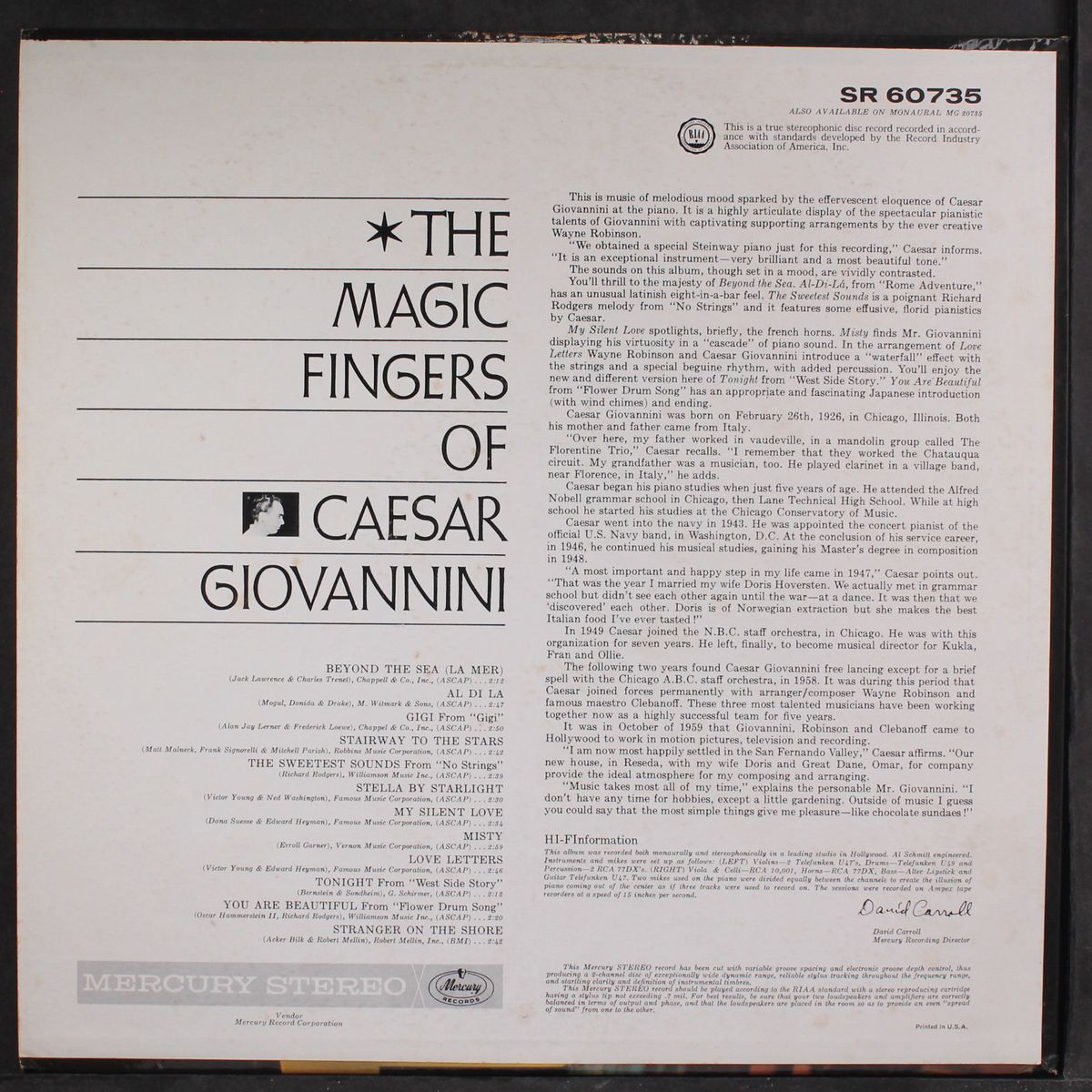 the magic fingers of by CAESAR GIOVANNINI