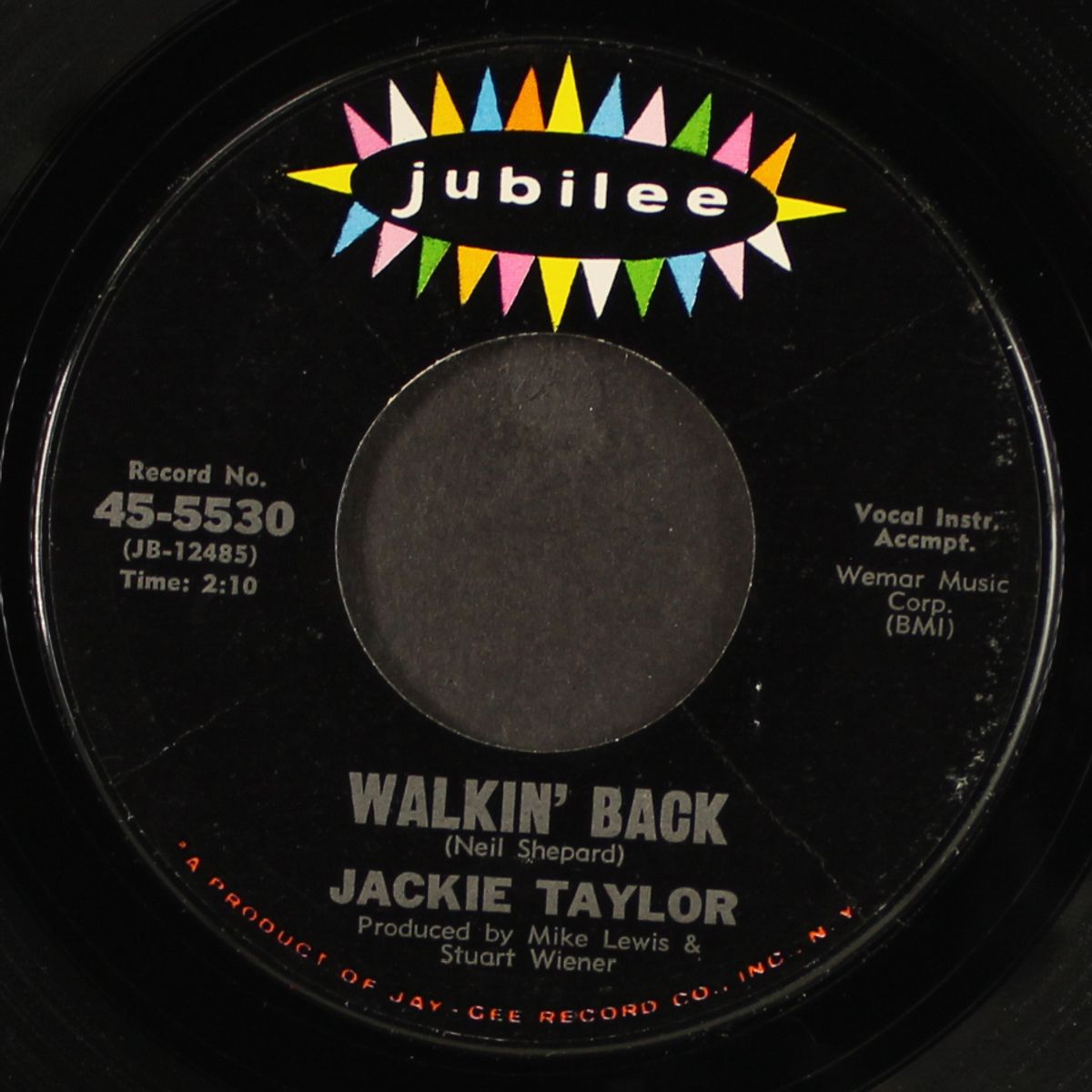 walkin' back / i've been loved by JACKIE TAYLOR