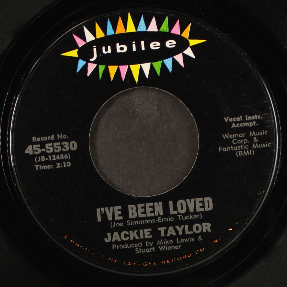 walkin' back / i've been loved by JACKIE TAYLOR