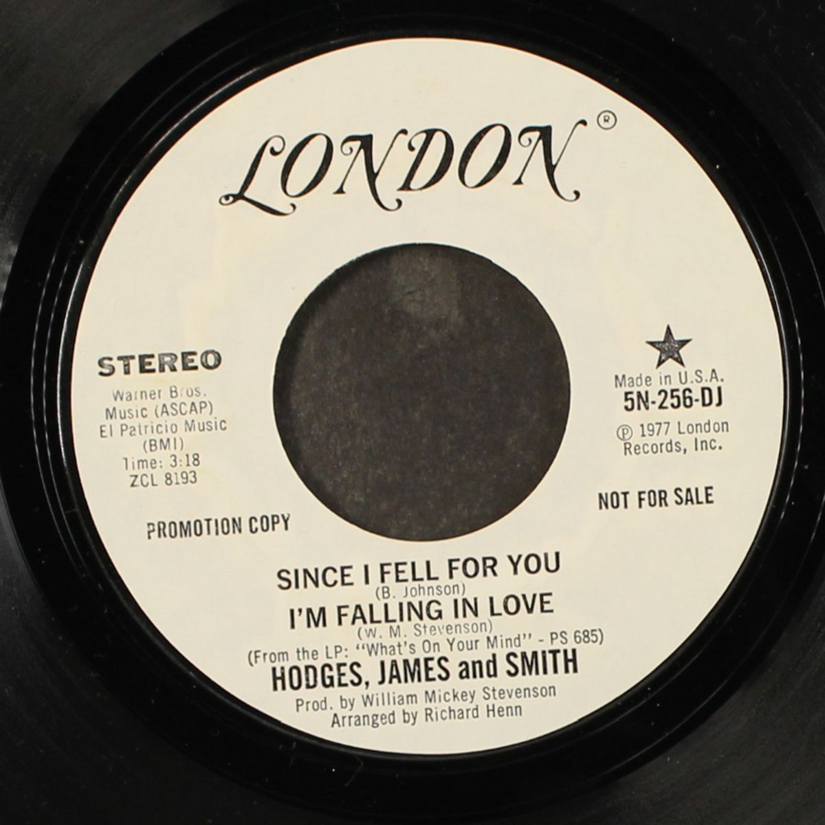 since i fell for you / i'm falling in love by HODGES, JAMES & SMITH
