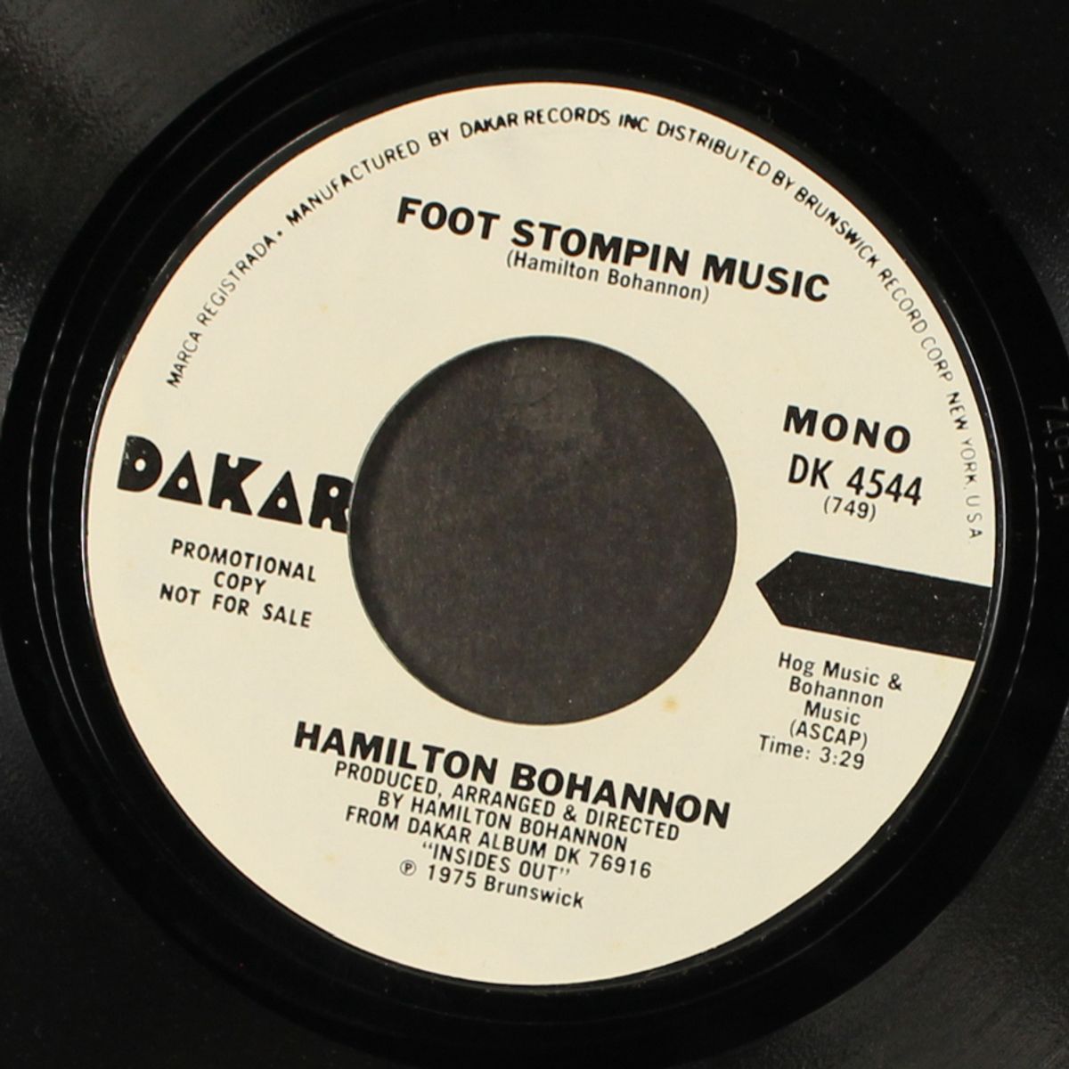 foot stompin' music / mono by HAMILTON BOHANNON