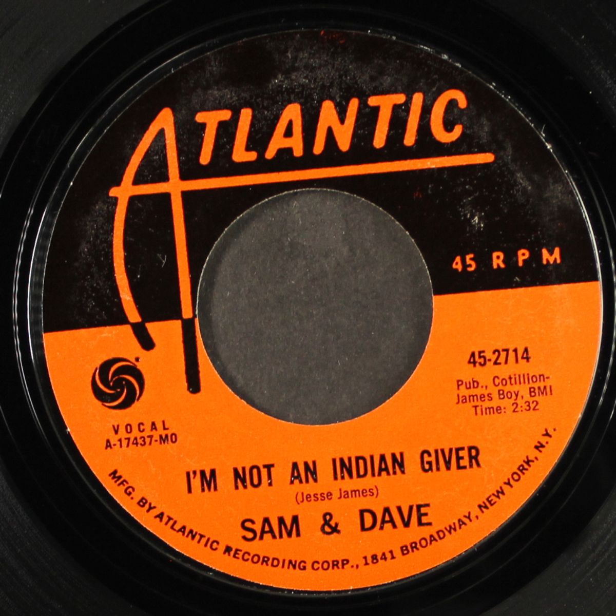baby-baby don't stop now / i'm not an indian giver by SAM & DAVE