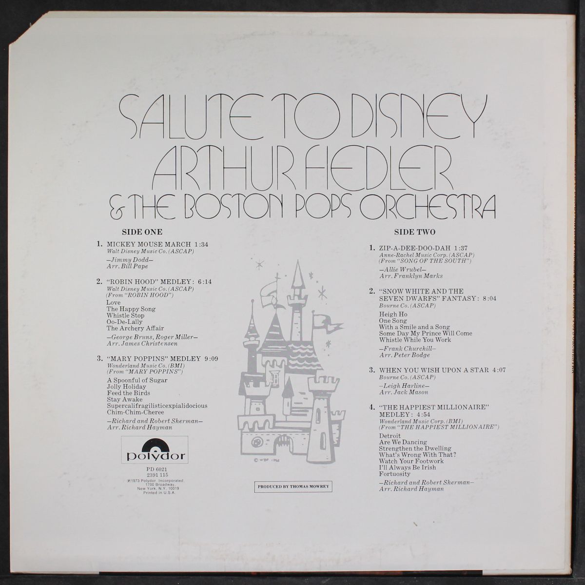 salute to disney by ARTHUR FIEDLER & BOSTON POPS