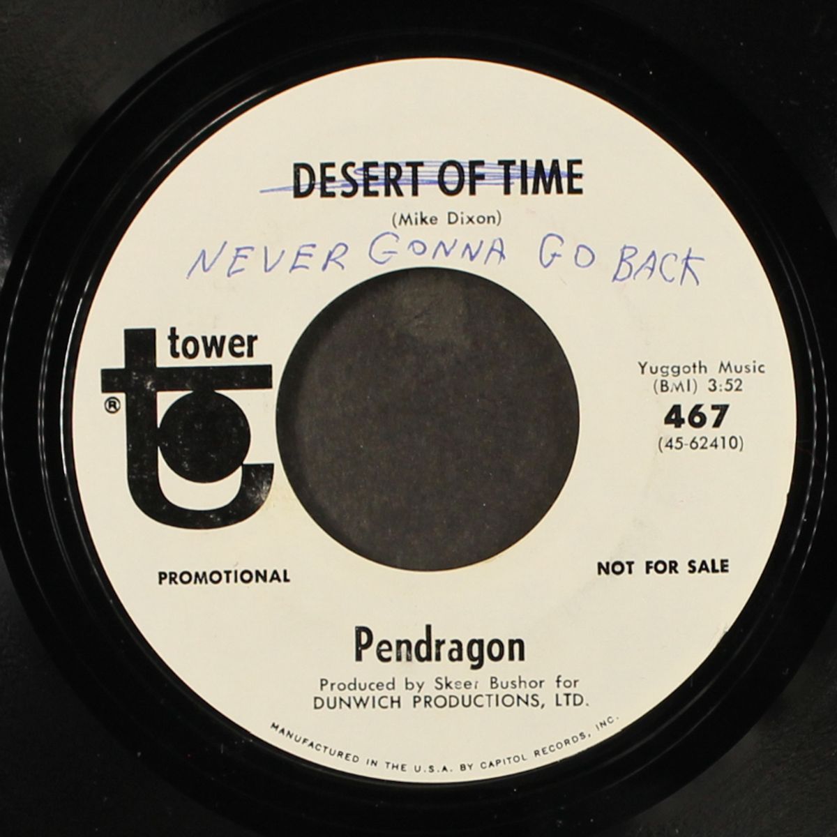 never gonna go back / desert of time by PENDRAGON