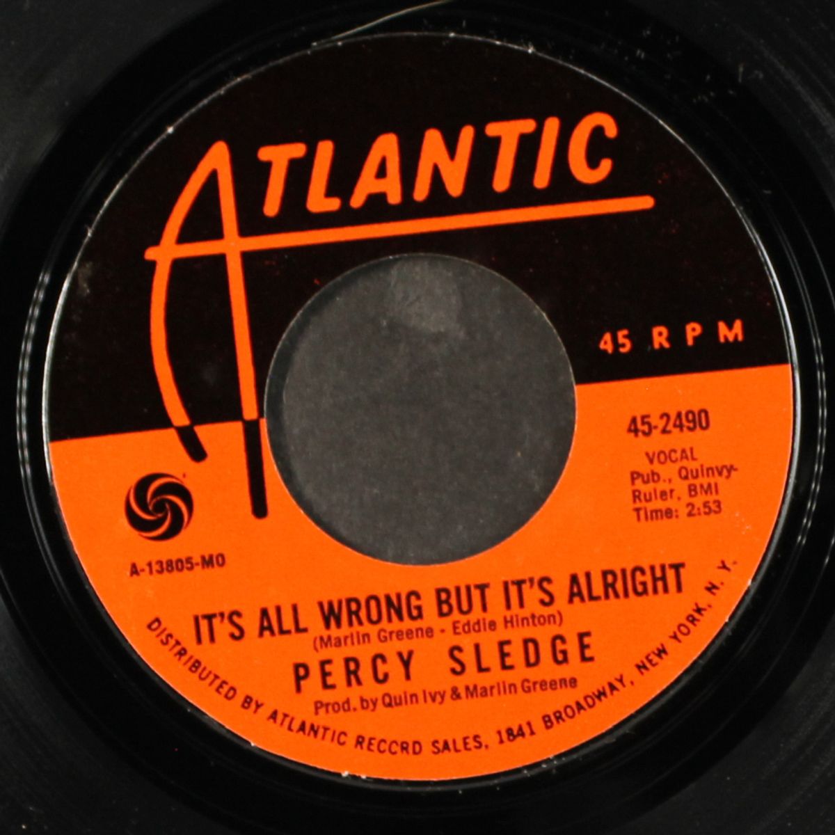 take time to know her / it's all wrong but it's alright by PERCY SLEDGE