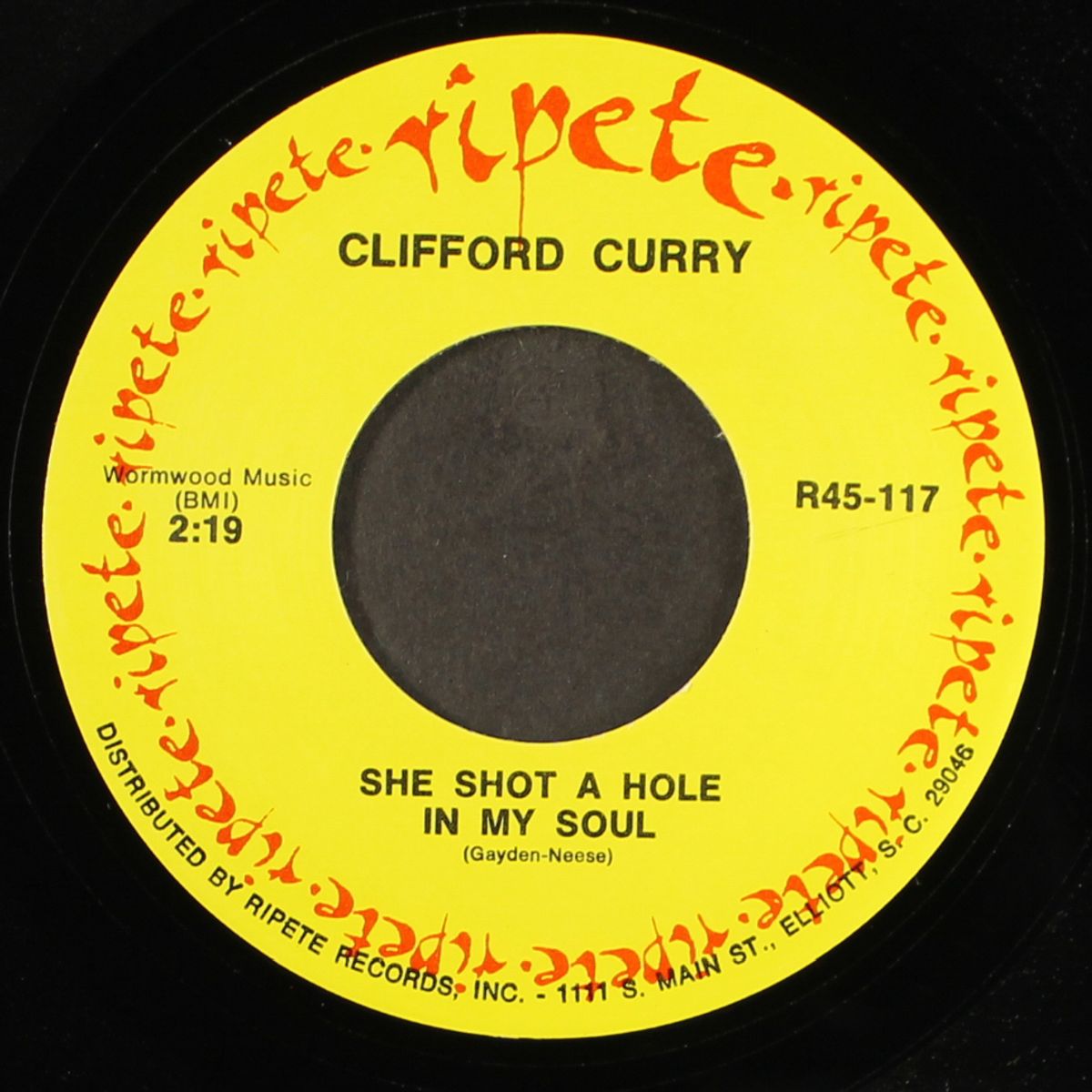 she shot a hole in my soul / we're gonna hate ourselves by CLIFFORD CURRY