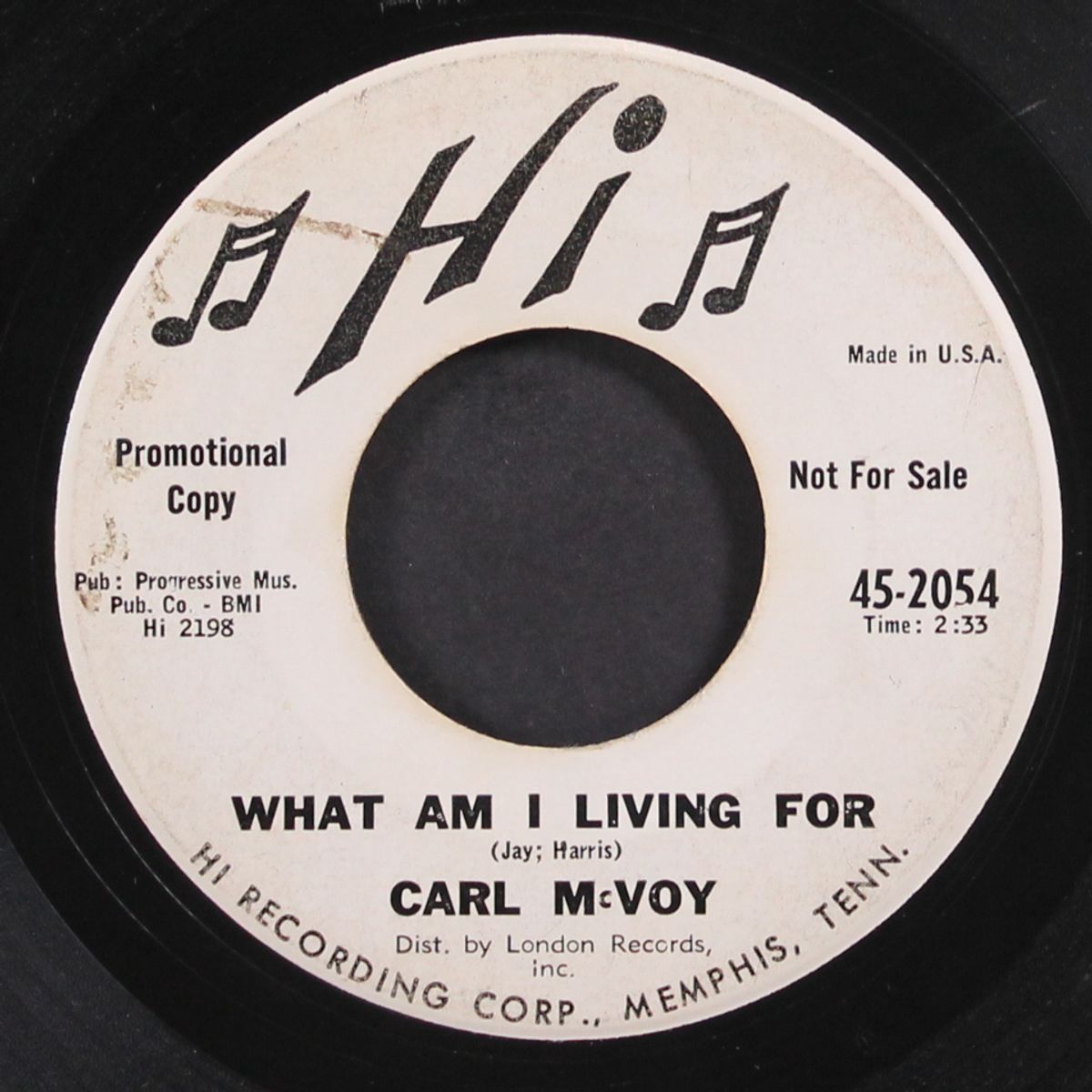 what am i living for / it's a crime by CARL MCVOY