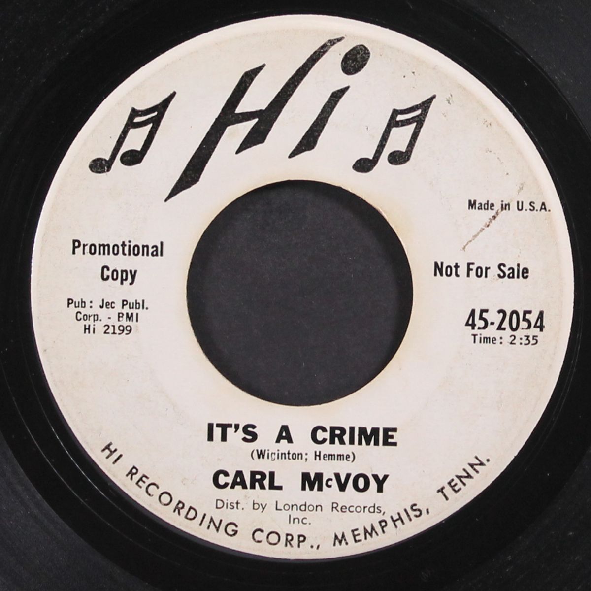 what am i living for / it's a crime by CARL MCVOY