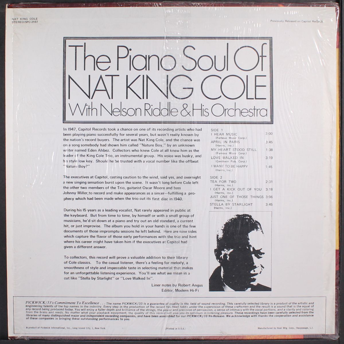 the piano soul of by NAT KING COLE