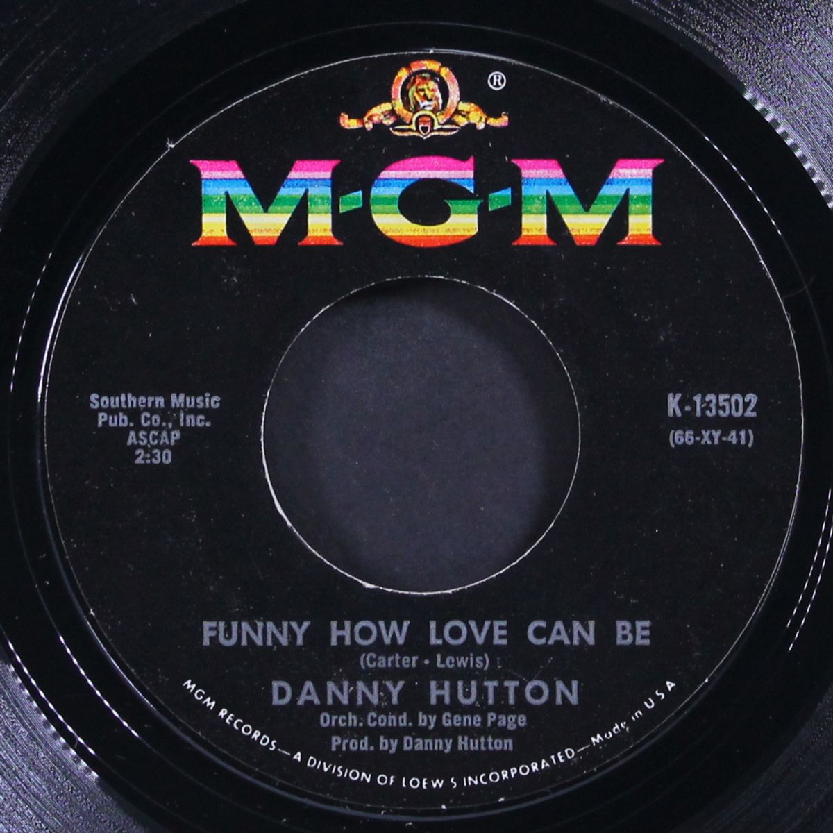 funny how love can be / dreamin' isn't good for you by DANNY HUTTON