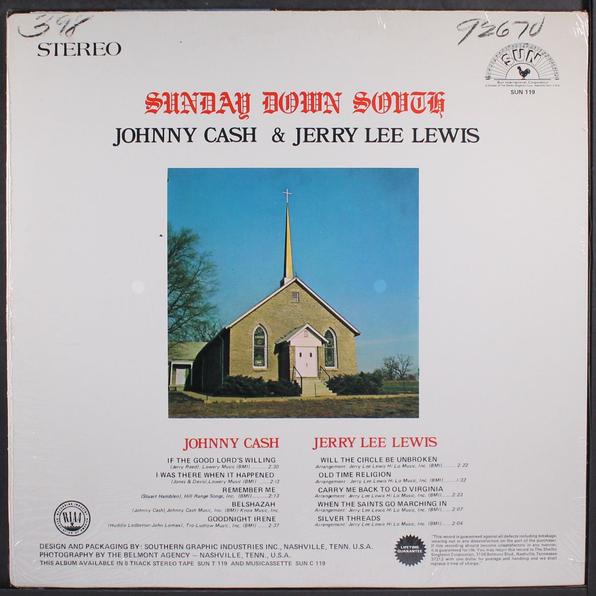sunday down south by JOHNNY CASH / JERRY LEE LEWIS