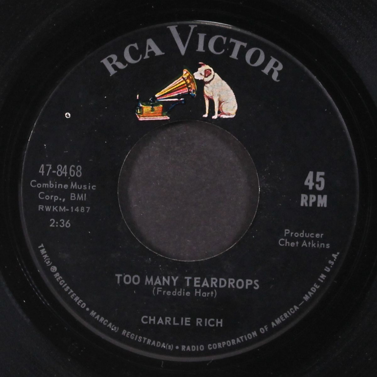 too many teardrops / it's all over now by CHARLIE RICH