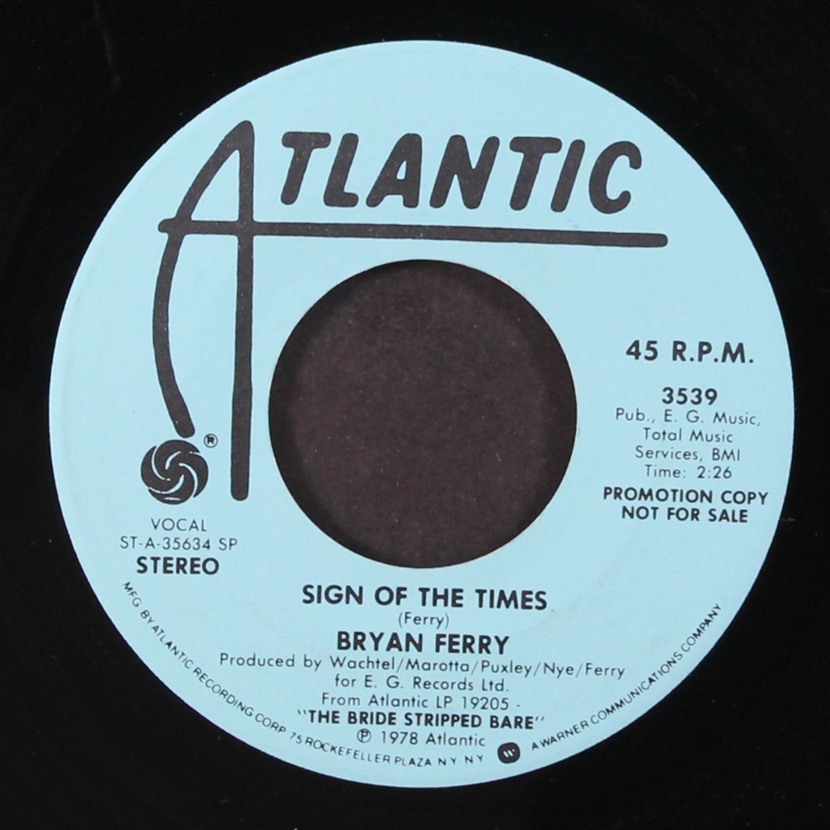 sign of the times / same by BRYAN FERRY