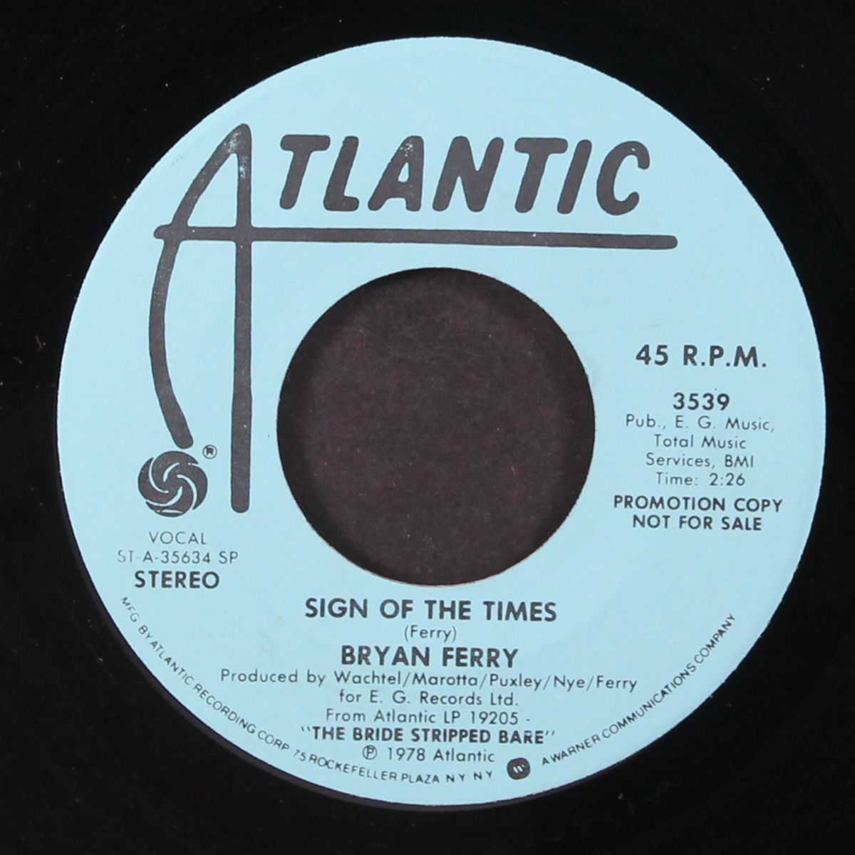 sign of the times / same by BRYAN FERRY