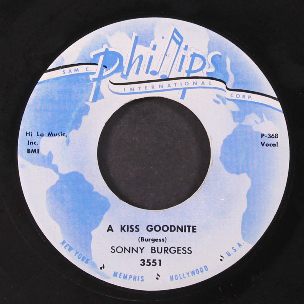 sadie's back in town / a kiss goodnite by SONNY BURGESS