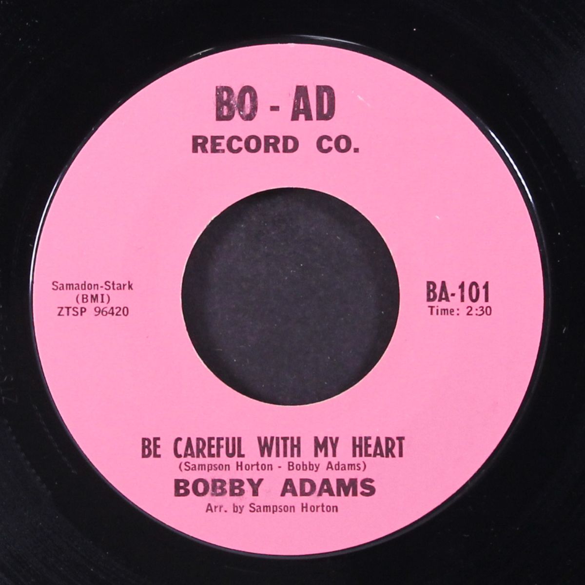 be careful with my heart by BOBBY ADAMS