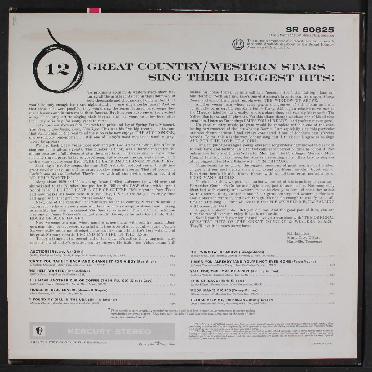 original greatest hits of the great c&w stars by VARIOUS