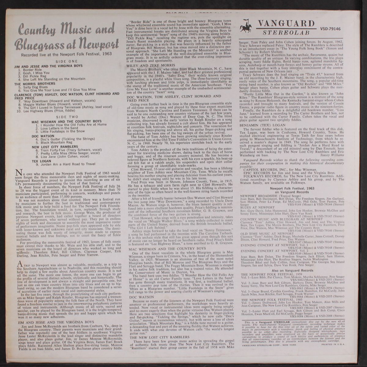 country music and bluegrass at newport by VARIOUS