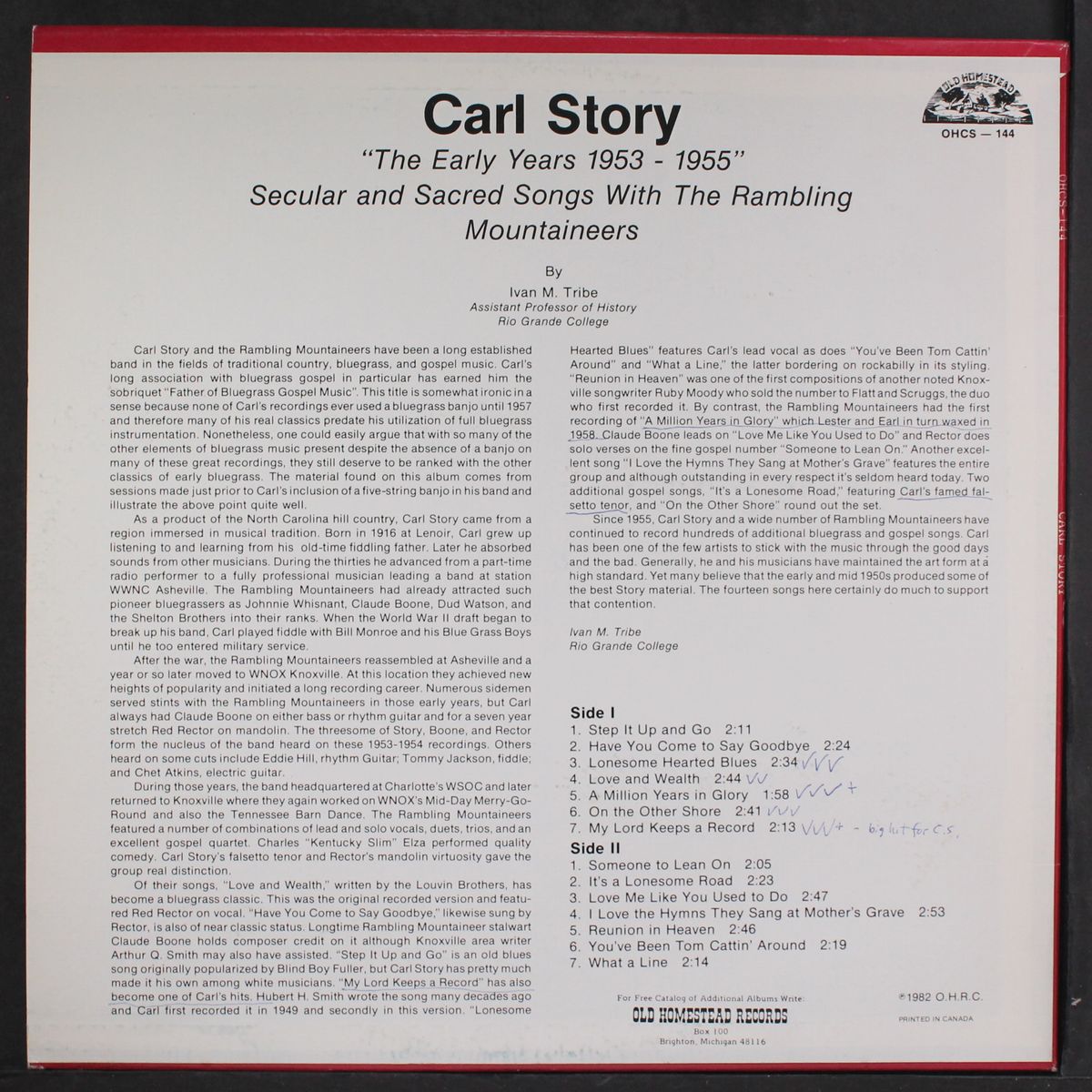 early years, 1953-1955 by CARL STORY