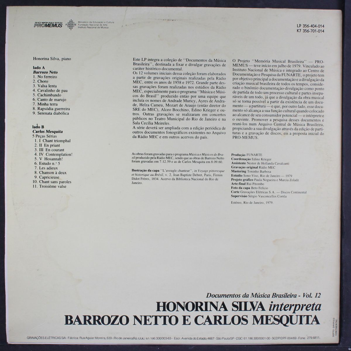 documentos da musica brasileira, vol. 12 by HONORINA SILVA