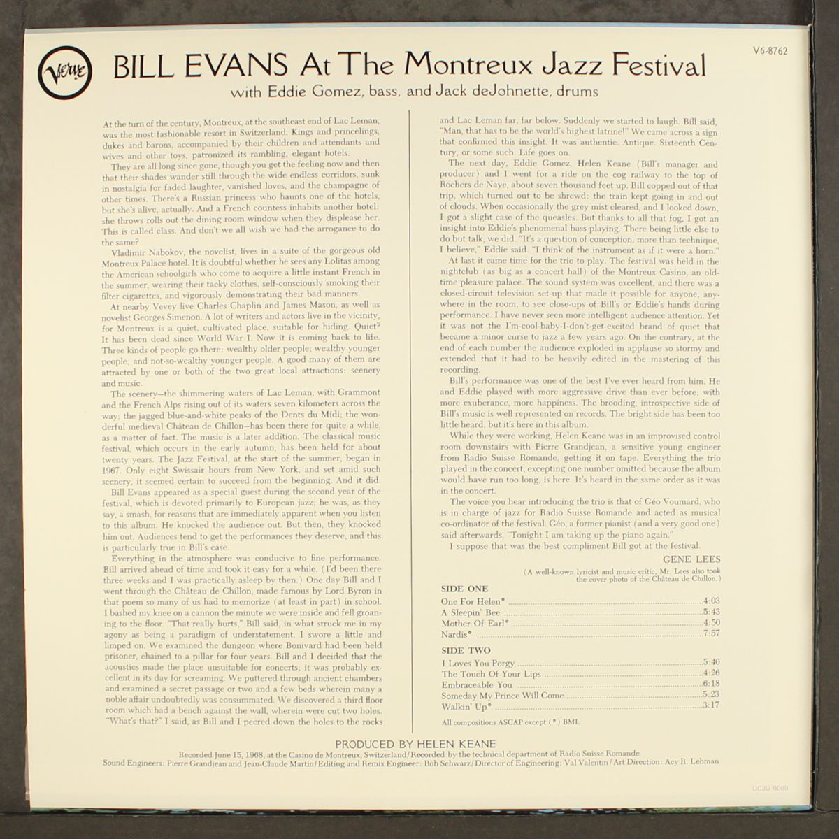 at the montreux jazz festival by BILL EVANS