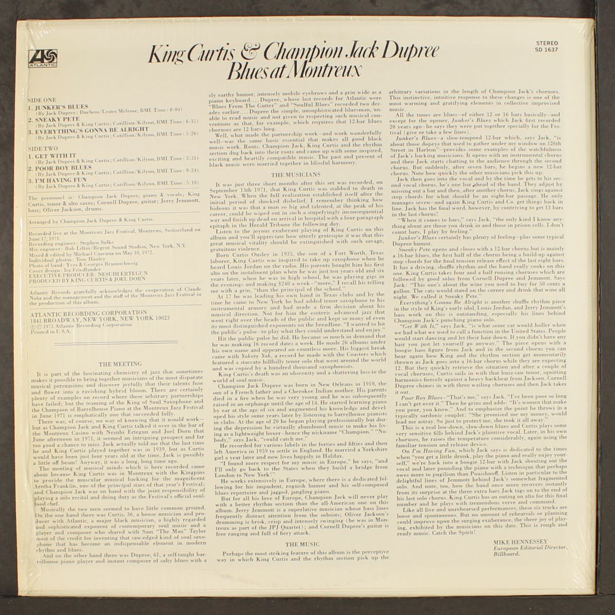 blues at montreux by KING CURTIS & CHAMPION JACK DUPREE